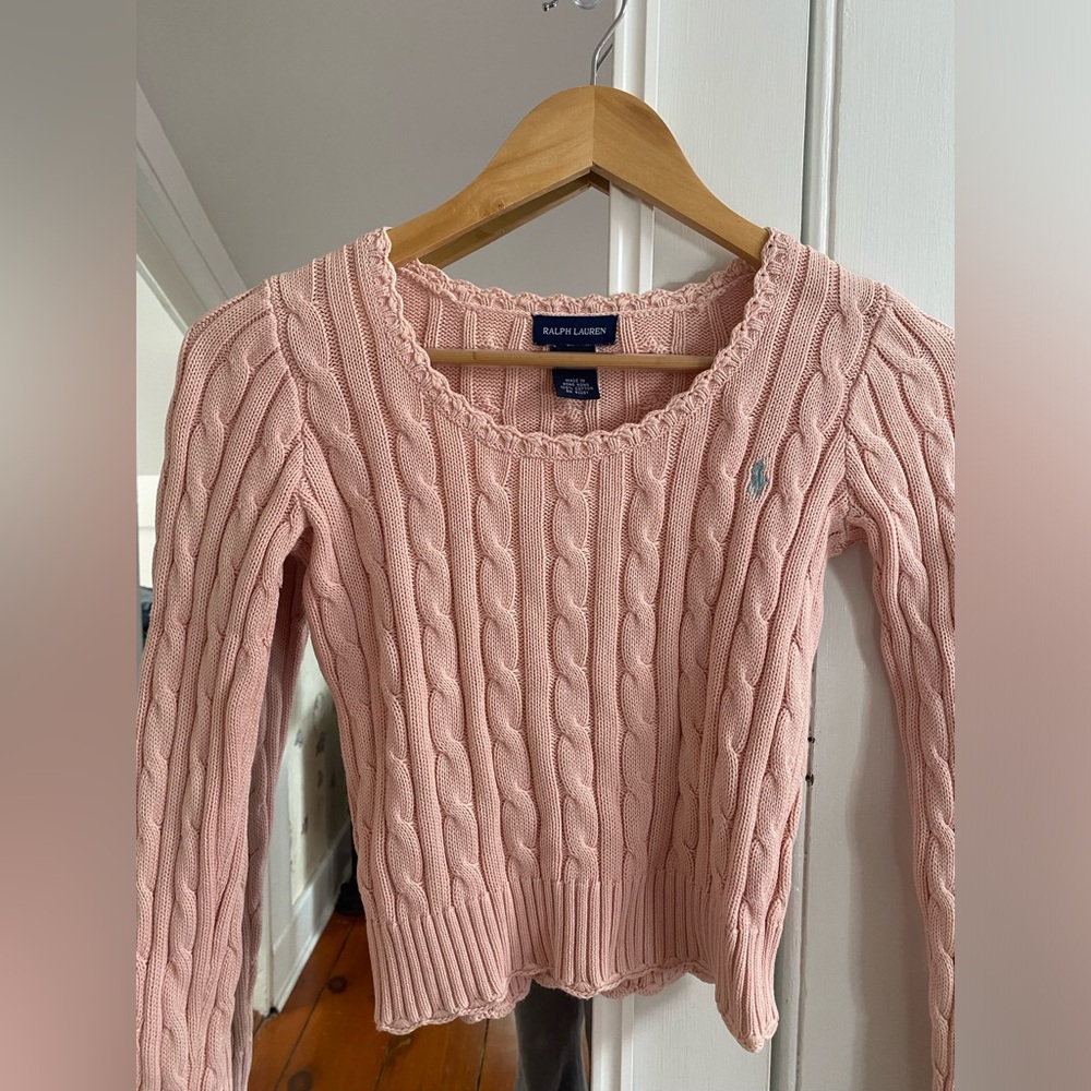 pink ralph lauren sweater